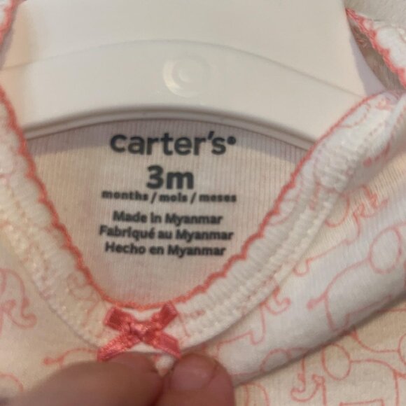 Brand New Carter's White and PInk One Piece 3 Months NWT - Picture 3 of 7
